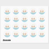 Tweeling Meisjes Fairy Zeemeermin Verjaardag Ronde Sticker (Vel)