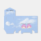 Tweeling Meisjes Hanging Aan Clothesline Bedankdoosjes (Uitgevouwen)