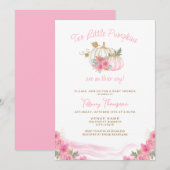 Tweeling Meisjes Herfst Kleine Pumpkins Baby showe Kaart (Voorkant / Achterkant)