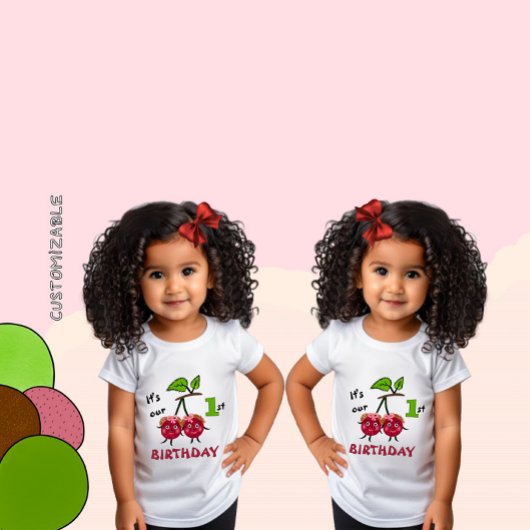 Tweeling meisjes kers romper