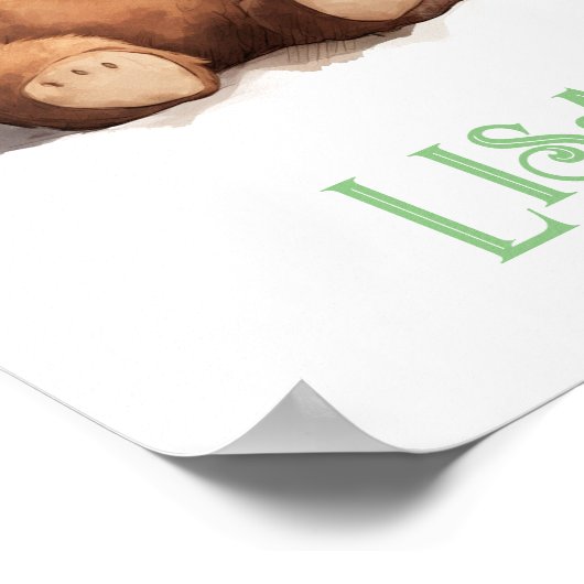 Tweeling Meisjes Kwekerij,  Teddy Bears, Poster (Hoek)