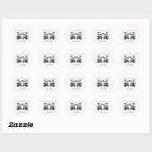 Tweeling Meisjes, Panda Beer, Aangepaste Tweeling Ronde Sticker (Vel)