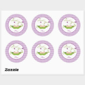 Tweeling Meisjes Pea in een Pod Baby shower Favor  Ronde Sticker (Vel)