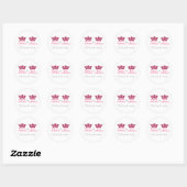 Tweeling Meisjes Roze Kroon Royal Princess Sticker (Vel)
