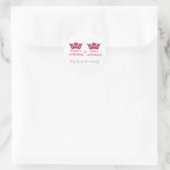 Tweeling Meisjes Roze Kroon Royal Princess Sticker (Tas)