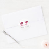 Tweeling Meisjes Roze Kroon Royal Princess Sticker (Envelop)