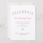 Tweeling Meisjes Verjaardag Uitnodiging Feeën (Achterkant)