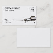 tweeling met laag vleugels, licht vliegtuig visitekaartje (Voorkant / Achterkant)