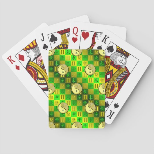Tweeling & Metaalachtige Geit Pokerkaarten (Achterkant)