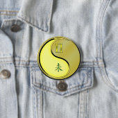 Tweeling & Metalen Geit Ronde Button 7,6 Cm (In situ)
