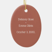 Tweeling Miskraam Baby Verlies Memorial Doodgeboor Keramisch Ornament (Achterkant)