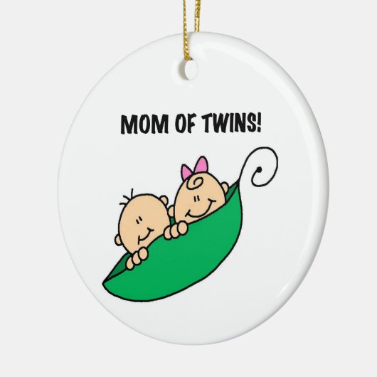 Tweeling Moeder- Erwten in een Pod Cadeaus Keramisch Ornament (Links)