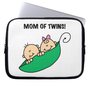 Tweeling Moeder- Erwten in een Pod Cadeaus Laptop Sleeve