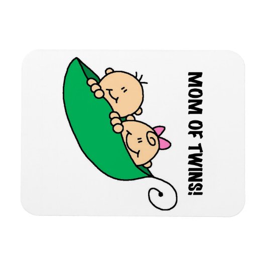 Tweeling Moeder- Erwten in een Pod Cadeaus Magneet (Horizontaal)