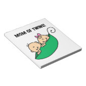 Tweeling Moeder- Erwten in een Pod Cadeaus Notitieblok (Schuin)