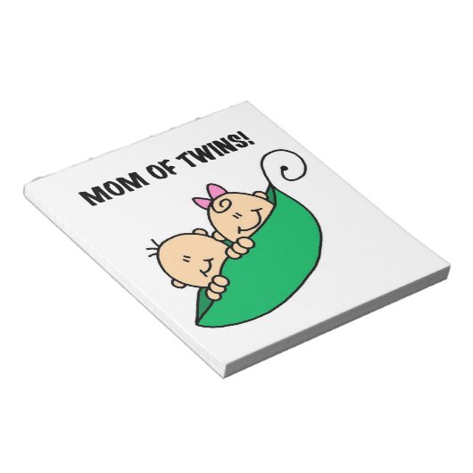 Tweeling Moeder- Erwten in een Pod Cadeaus Notitieblok (Schuin)