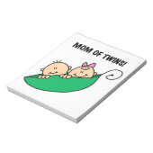 Tweeling Moeder- Erwten in een Pod Cadeaus Notitieblok (Linkerzijde)