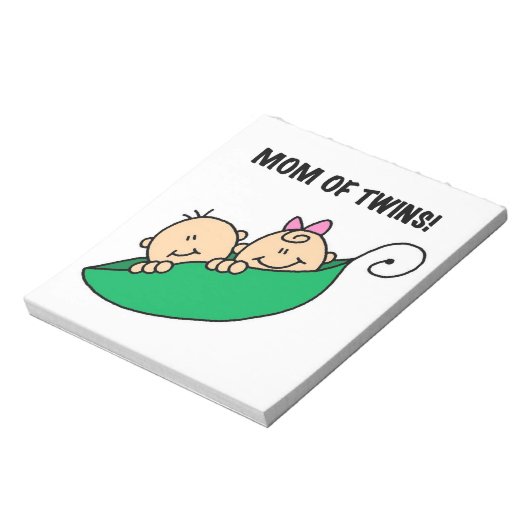 Tweeling Moeder- Erwten in een Pod Cadeaus Notitieblok (Linkerzijde)