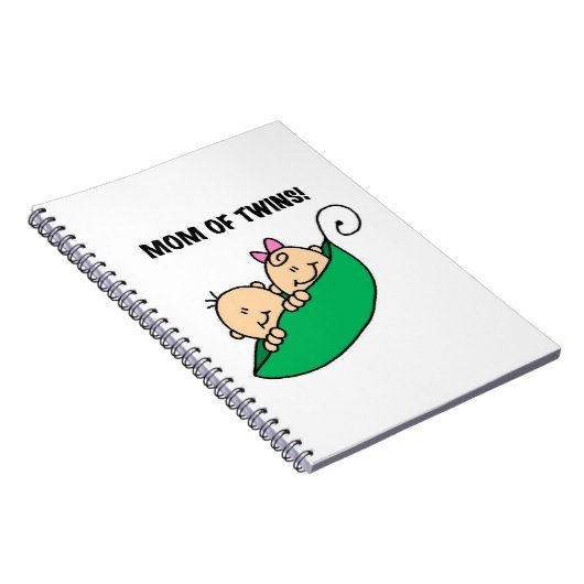 Tweeling Moeder- Erwten in een Pod Cadeaus Notitieboek (Rechterzijde)