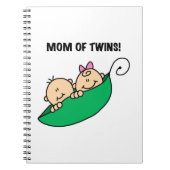 Tweeling Moeder- Erwten in een Pod Cadeaus Notitieboek (Voorkant)