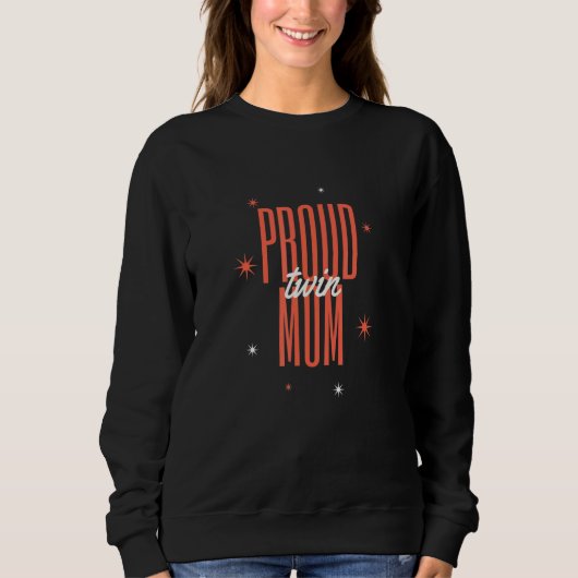 Tweeling Moeder Print met Moeder Humor Trui (Voorkant)