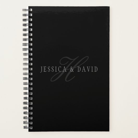 Tweeling Namen & Achternaam Monogram Planner (Voorkant)