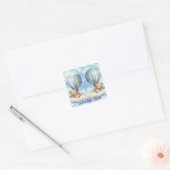 Tweeling neemt vlucht vierkante sticker (Envelop)