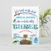 Tweeling O-fish-ally Kleine Visser 3de Kaart (Staand voorkant)