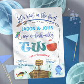 Tweeling O-visachtig Little Fisherman 2e verjaarda Kaart