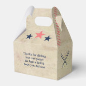 Tweeling of broer of zus Baseball Double Header Ve Bedankdoosjes (Achterkant)