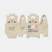 Tweeling of broer of zus Baseball Double Header Ve Bedankdoosjes (Uitgevouwen)