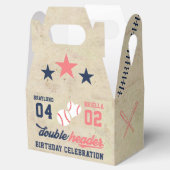 Tweeling of broer of zus Baseball Double Header Ve Bedankdoosjes (Geopend)