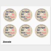 Tweeling of broer/zus honkbal dubbele header verja ronde sticker (Vel)