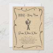 Tweeling of Drieling BBQ Geslacht Onthulling Uitno Kaart (Voorkant)