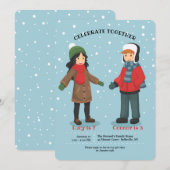 Tweeling of gezamenlijke uitnodiging voor de winte (Voorkant / Achterkant)
