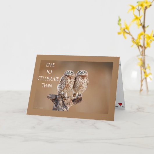 TWEELING OP ONZE VERJAARDAG LATEN WE PLEZIER VIERE KAART (Gele Bloem)