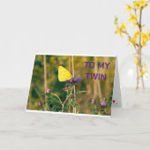 TWEELING OP ONZE VERJAARDAG LIEFDE DELEN MET U! KAART (Gele Bloem)