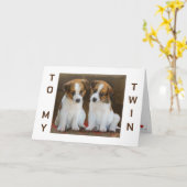 TWEELING OP ONZE VERJAARDAG LIEFDE DELEN MET U! KAART (Gele Bloem)