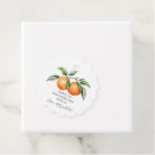 Tweeling Oranje Baby shower Bedankjes Labels (In situ)