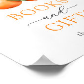 Tweeling Oranje Baby shower Boeken en Geschenken P Poster (Hoek)