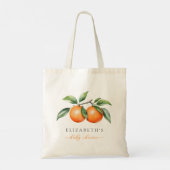 Tweeling Oranje Baby shower Canvas tas (Achterkant)