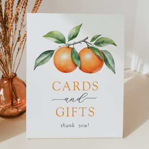 Tweeling Oranje Baby shower Kaarten en geschenken Reclamebord Met Voetstuk