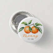 Tweeling Oranje Baby shower mama te zijn Ronde Button 3,2 Cm (Voorkant /achterkant)