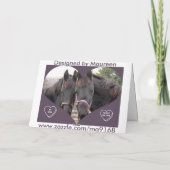 TWEELING PAARDEN VALENTIJN FEESTDAGEN KAART (Achterkant)