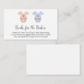 Tweeling-peuterboeken voor babyschoenen informatiekaartje (Voorkant / Achterkant)