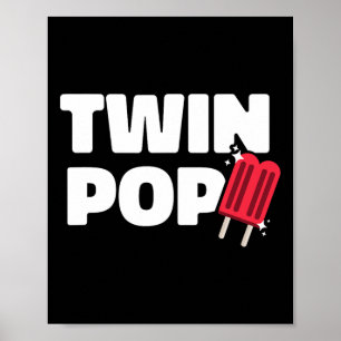 Tweeling Pop Vaderdag Vader Van Tweeling Poster