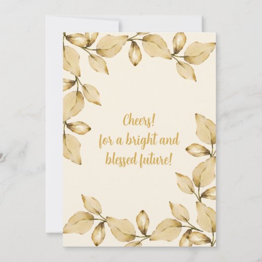 Tweeling Quinceañera Champagne Bourgondië en goud Kaart (Achterkant)