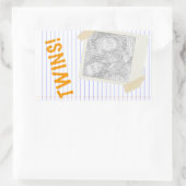 tweeling rechthoekige sticker (Tas)