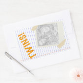 tweeling rechthoekige sticker (Envelop)