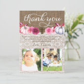 Tweeling religieuze bedankkaarten met pompoenen bedankkaart (Staand voorkant)